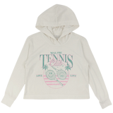 TINY WHALES MALIBU TENNIS HOODED LONG SLEEVE - NATURAL