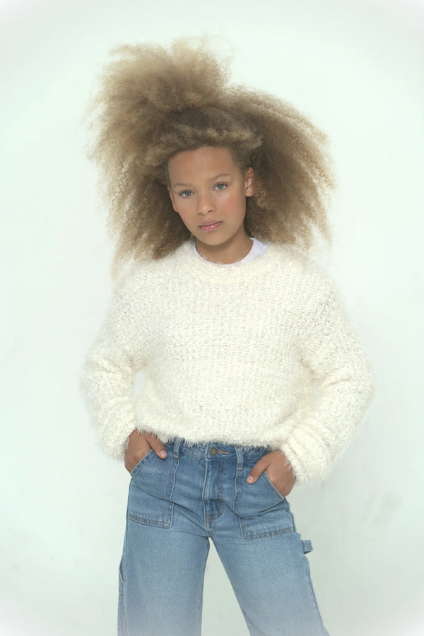 KATIE J TWEEN PAMMY SWEATER - CREAM