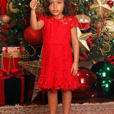 MARLO KIDS HOLLY JOLLY DRESS - RED