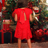 MARLO KIDS HOLLY JOLLY DRESS - RED