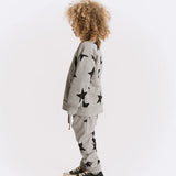 NUNUNU STAR BAGGY PANT - HEATHER GRAY
