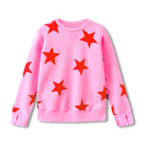 NUNUNU BABY STAR SWEATSHIRT AND LEGGING SET - SUPER PINK