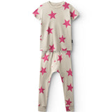 NUNUNU STAR LOUNGE SET - SMOKEY NATURAL/HOT PINK