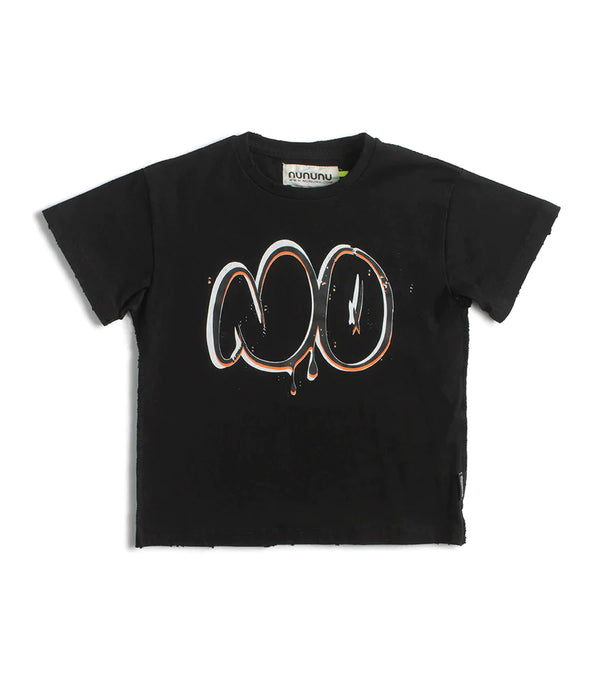 NUNUNU BUBBLY NO! T-SHIRT - BLACK