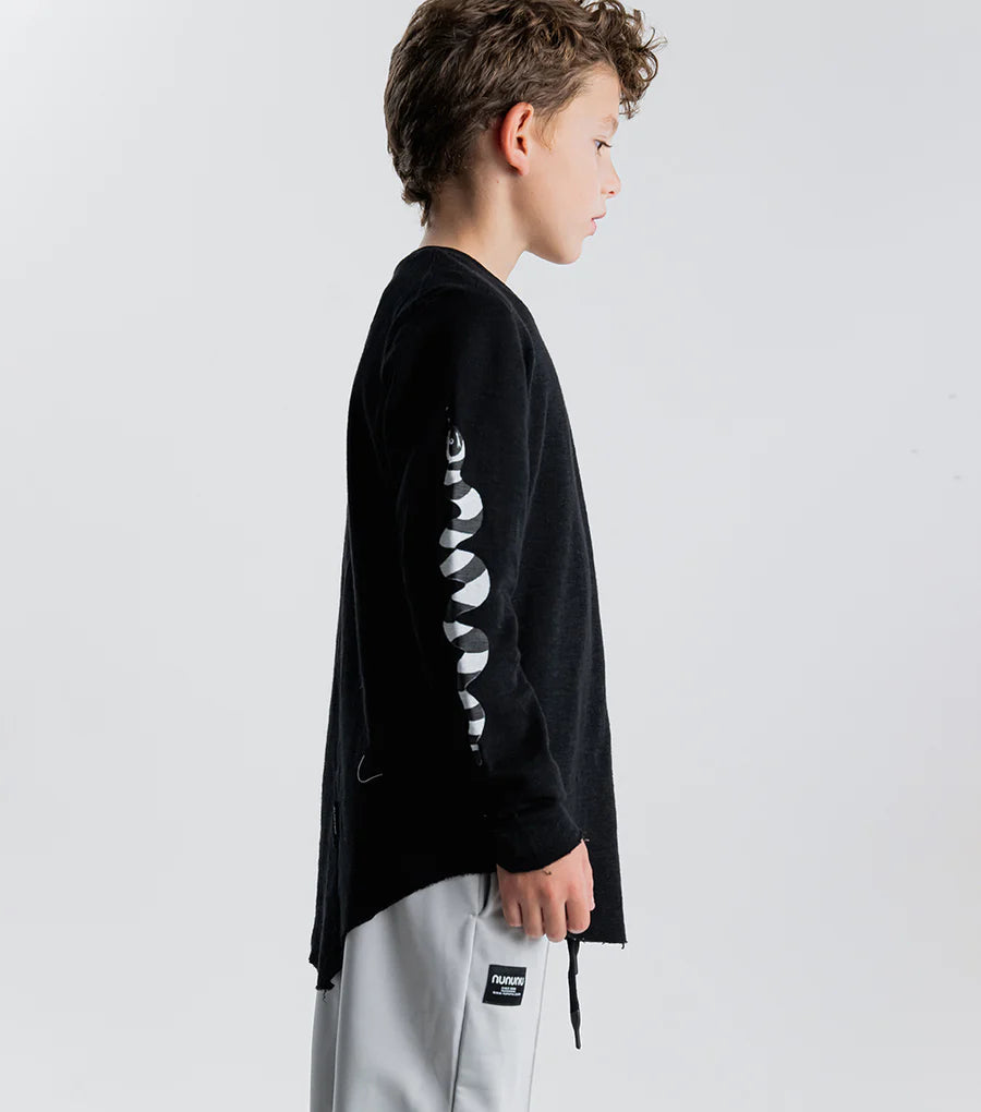 NUNUNU EXTREME BUBBLY SHIRT - BLACK