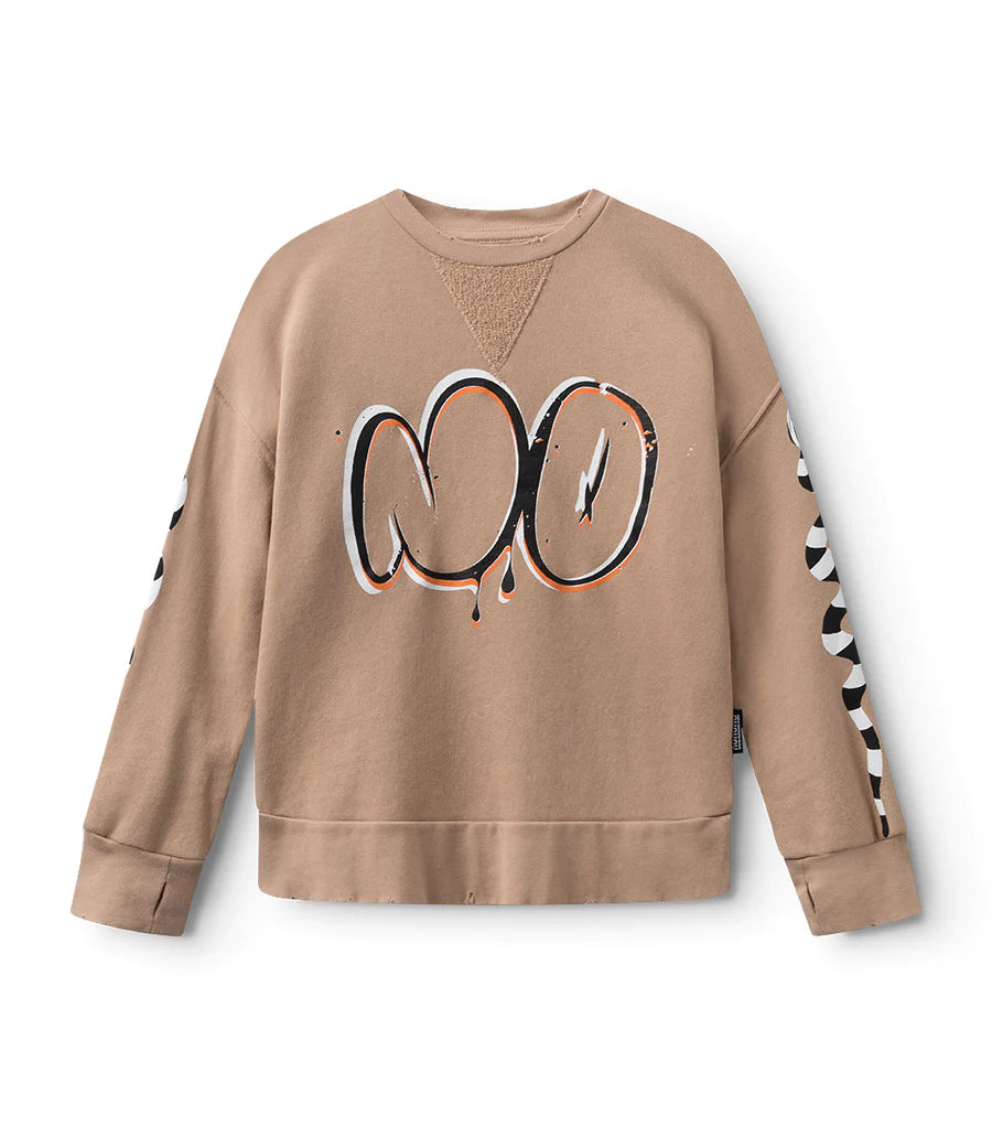 NUNUNU BUBBLY NO! SWEATSHIRT - COFFEE
