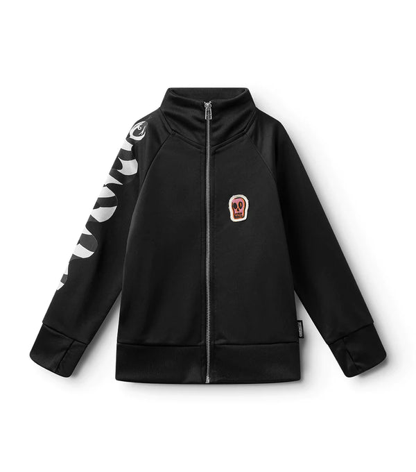 NUNUNU STRIPEY SNAKE SPORTY JACKET - BLACK
