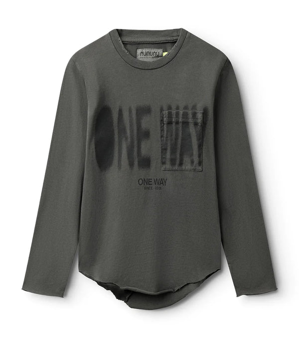NUNUNU ONE WAY SHIRT - GRAPHITE