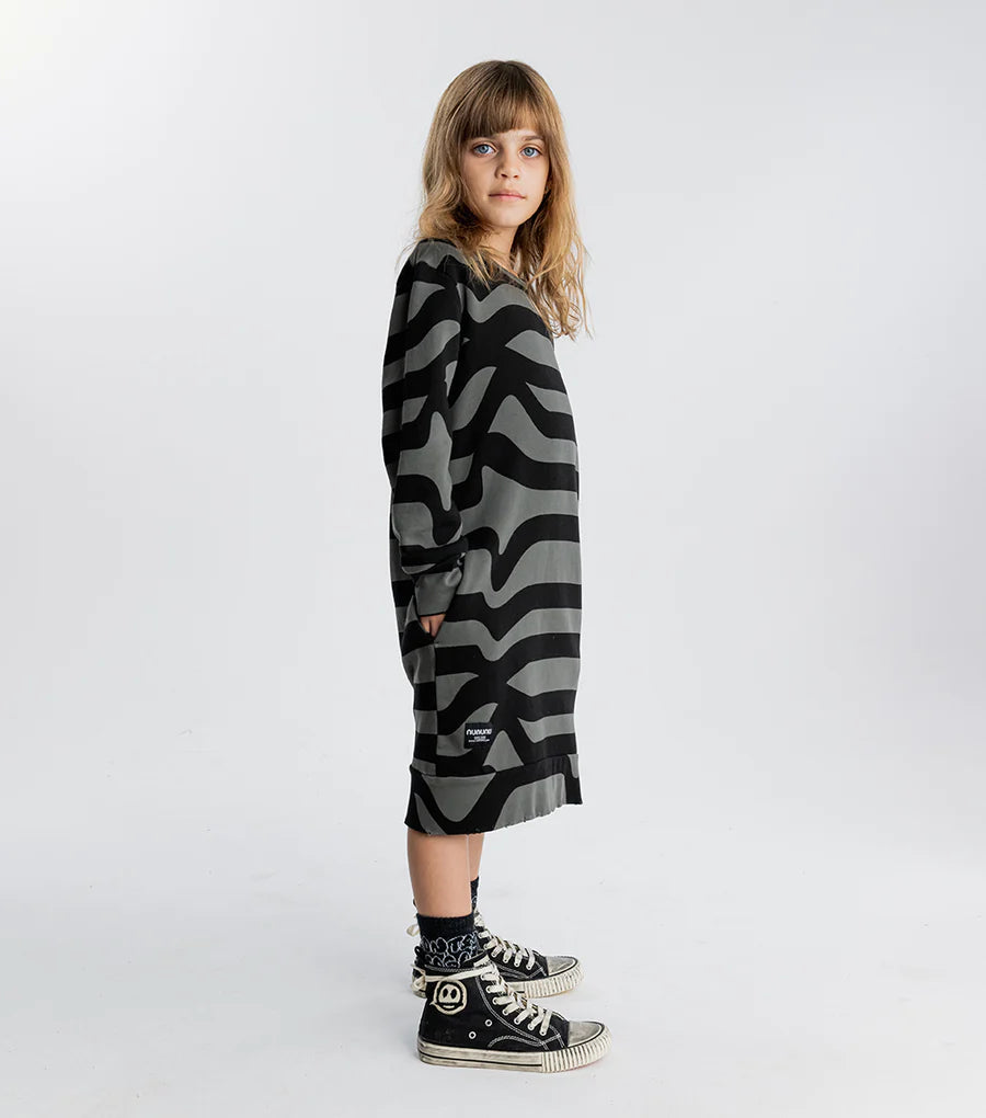 NUNUNU ROAD WEB DRESS - GRAPHITE