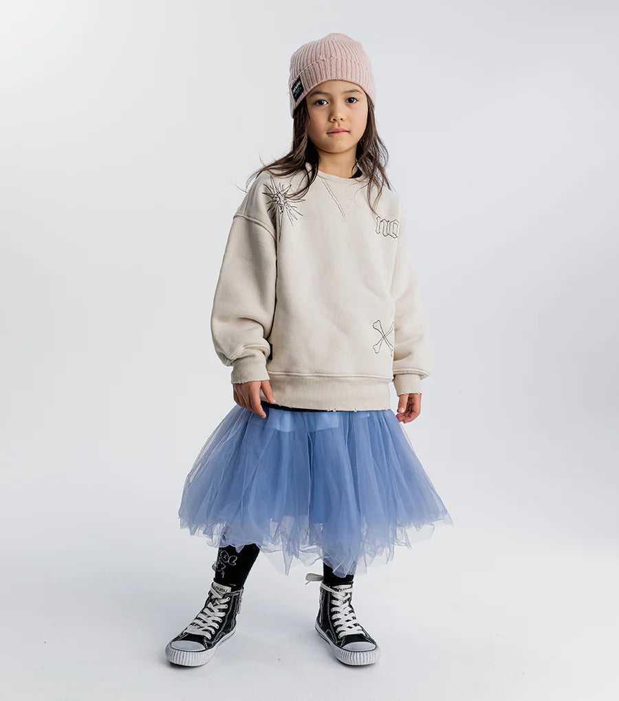 NUNUNU ALL INKED HEAVY SWEATSHIRT - NATURAL