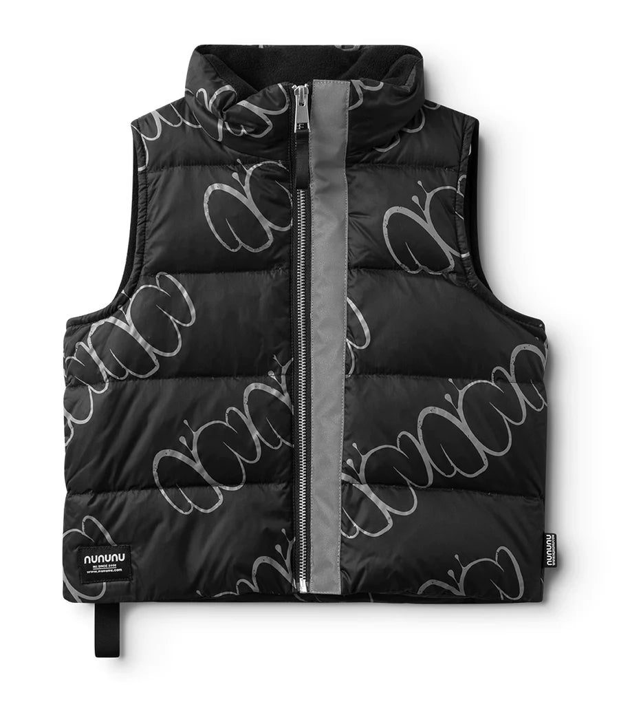 NUNUNU BUBBLY NUNUNU DOWN VEST - BLACK