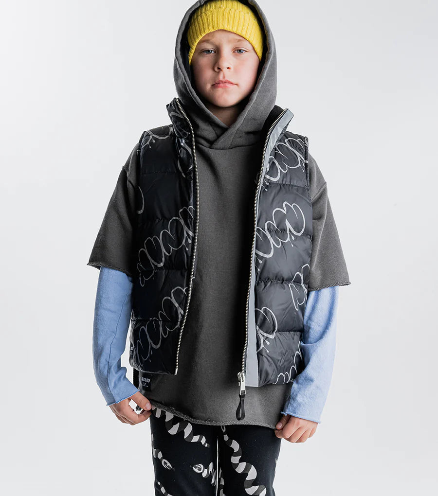 NUNUNU BUBBLY NUNUNU DOWN VEST - BLACK