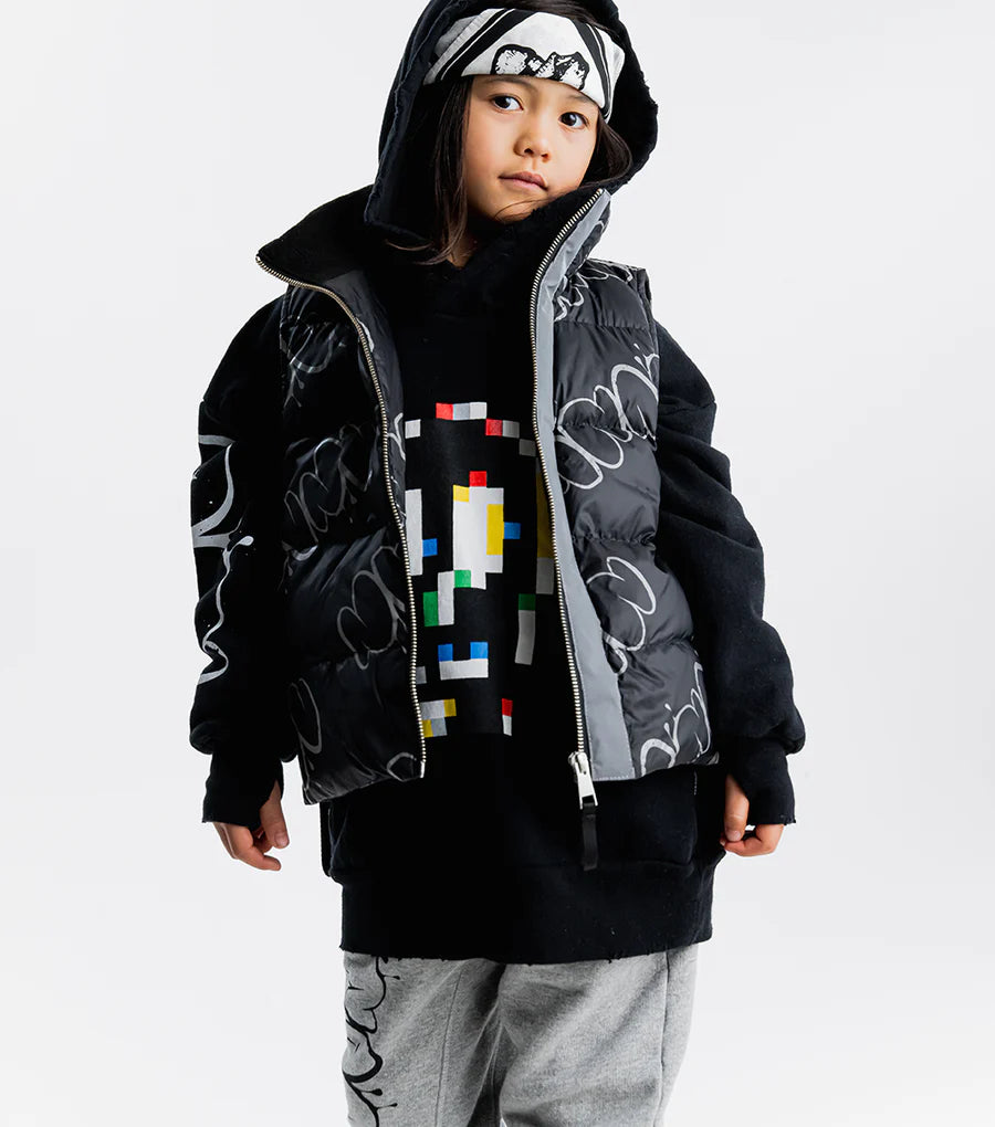 NUNUNU BUBBLY NUNUNU DOWN VEST - BLACK