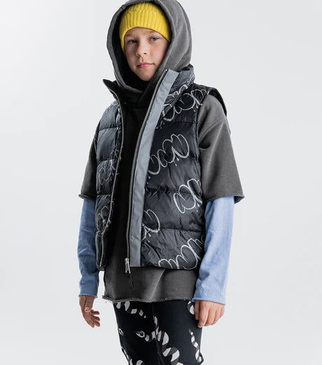 NUNUNU BUBBLY NUNUNU DOWN VEST - BLACK