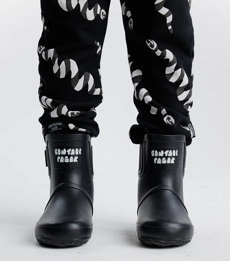 NUNUNU CONTROL FREAK LINED RAINBOOTS - BLACK