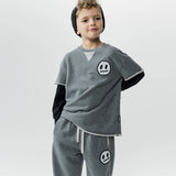 NUNUNU SMILE SWEATSHIRT - HEATHER GREY