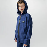 NUNUNU ICONIC LIGHT ZIP HOODIE - INDIGO