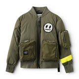 NUNUNU CARGO BOMBER DOWN JACKET - OLIVE