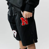 NUNUNU STAR ON 49 SHORTS - BLACK