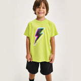 NUNUNU DIZZY BOLT T-SHIRT - HOT LIME