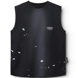 NUNUNU SPLASH SLEEVLESS SHIRT - BLACK