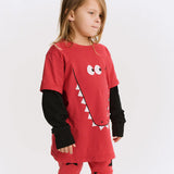 NUNUNU KROOKY CROCO SHIRT - SMOKEY RED