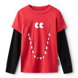 NUNUNU KROOKY CROCO SHIRT - SMOKEY RED