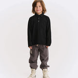 NUNUNU LIGHT COLLARED SHIRT - BLACK