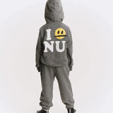 NUNUNU LOVE NU ZIP HOODIE - HEATHER GRAY