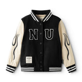 NUNUNU TIGER STRIPE CREW JACKET - BLACK