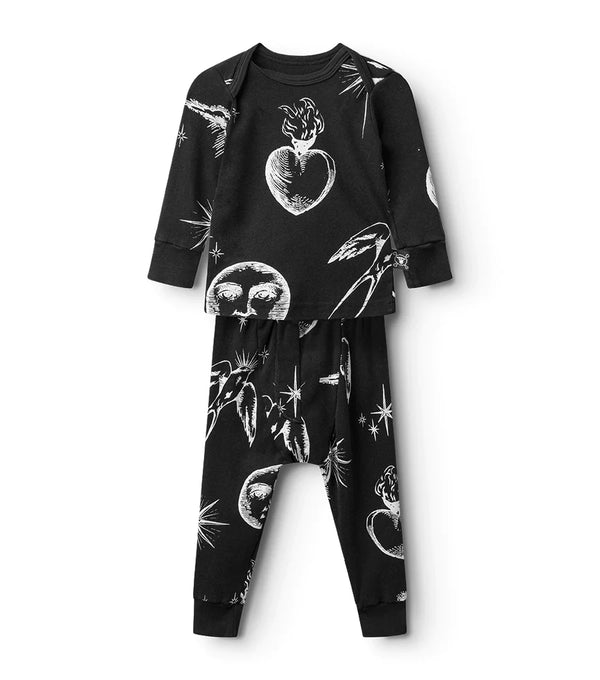 NUNUNU BABY ALL INKED BABY SET - BLACK