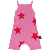 NUNUNU STAR TANK OVERALL - HOT PINK