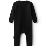 NUNUNU SOFT DROOPY SKULL OVERALL - BLACK