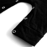 NUNUNU SOFT DROOPY SKULL OVERALL - BLACK