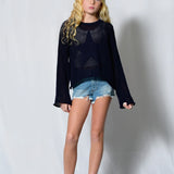 KATIE J TWEEN OZZIE SWEATER - NAVY