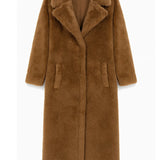 KATIE J TWEEN PADDIE LONG SHERPA JACKET - TEDDY