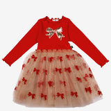 PETITE HAILEY EVELYN BOW TUTU DRESS - RED