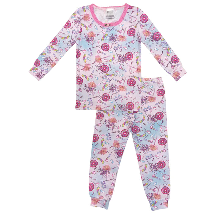 ESME GIRL L/S SLEEVE PAJAMA SET - PARTY