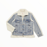 BLANK NYC BEAR HUG JACKET - DENIM/FAUX FUR