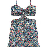 KATIE J TWEEN ZARA CUTOUT PRINT DRESS - FLORAL
