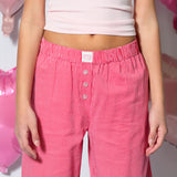 KATIE J TWEEN LIVI TANK AND QUINCY LOUNGE PANT SET - RED/PINK