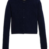 KATIE J TWEEN RORY CREWNECK CARDIGAN SWEATER - EVENING BLUE