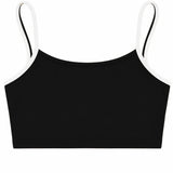 KATIE J. TWEEN RUE CAMI TOP/ATHLETIC BRA - BLACK/WHITE