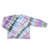 FAIRWELL PIN TUCK SWEATSHIRT AND SWEATPANT SET - LILAC STRIPE
