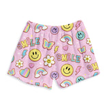 TOP TRENZ FUZZY LOUNGE SHORT - PINK PATCH
