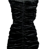KATIE J PAMELA DRESS - BLACK VELVET