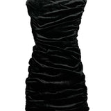 KATIE J PAMELA DRESS - BLACK VELVET
