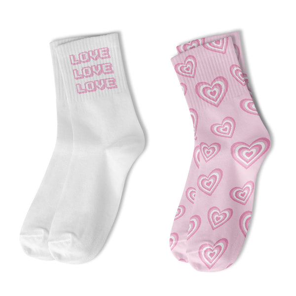 TOP TRENZ CREW SOCKS - LOVE