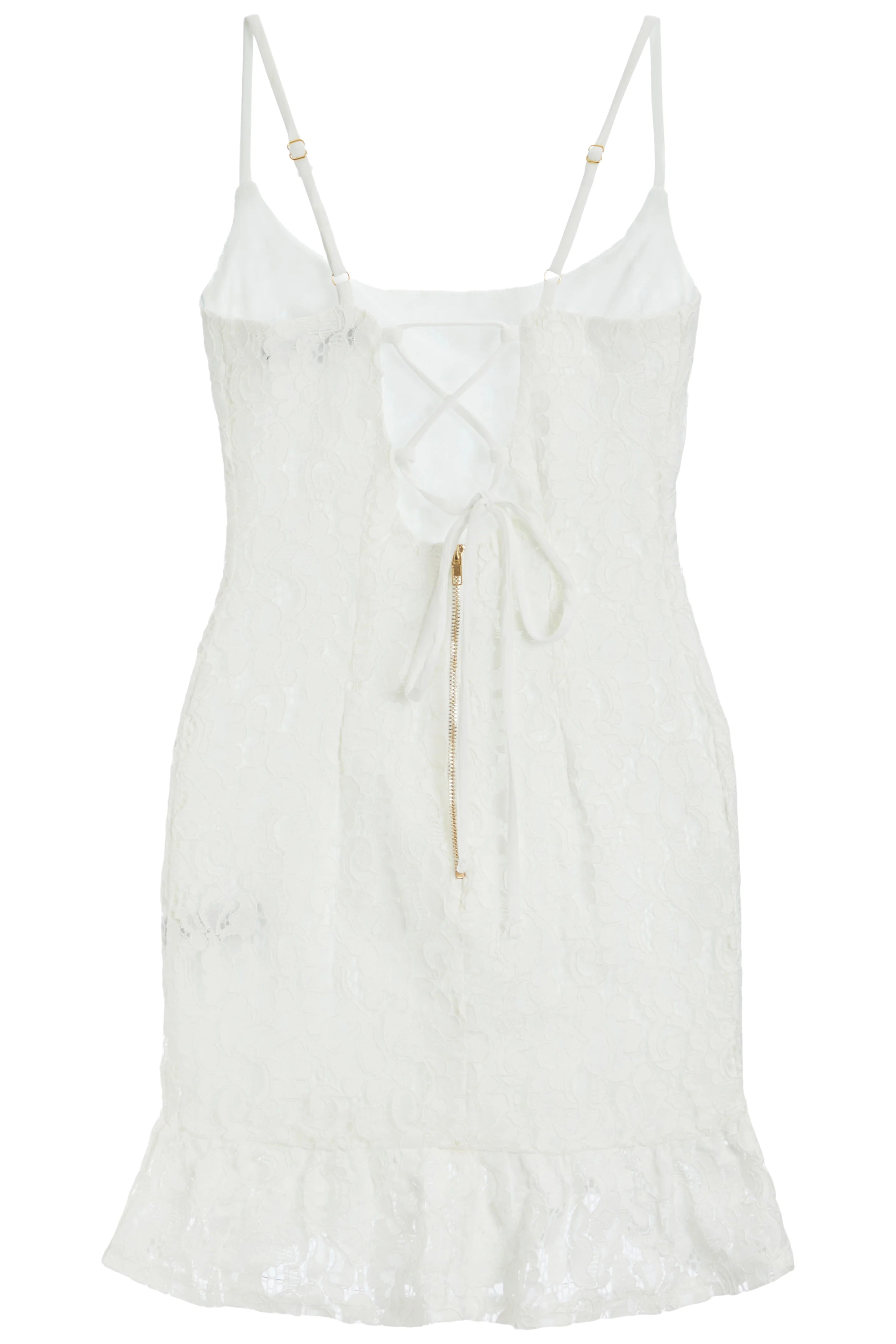 MISS BEHAVE PEYTON DRESS - WHITE