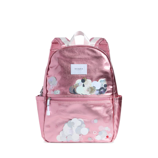 STATE KIDS TRAVEL KANE - METALLIC PINK | WHITE SEQUINS